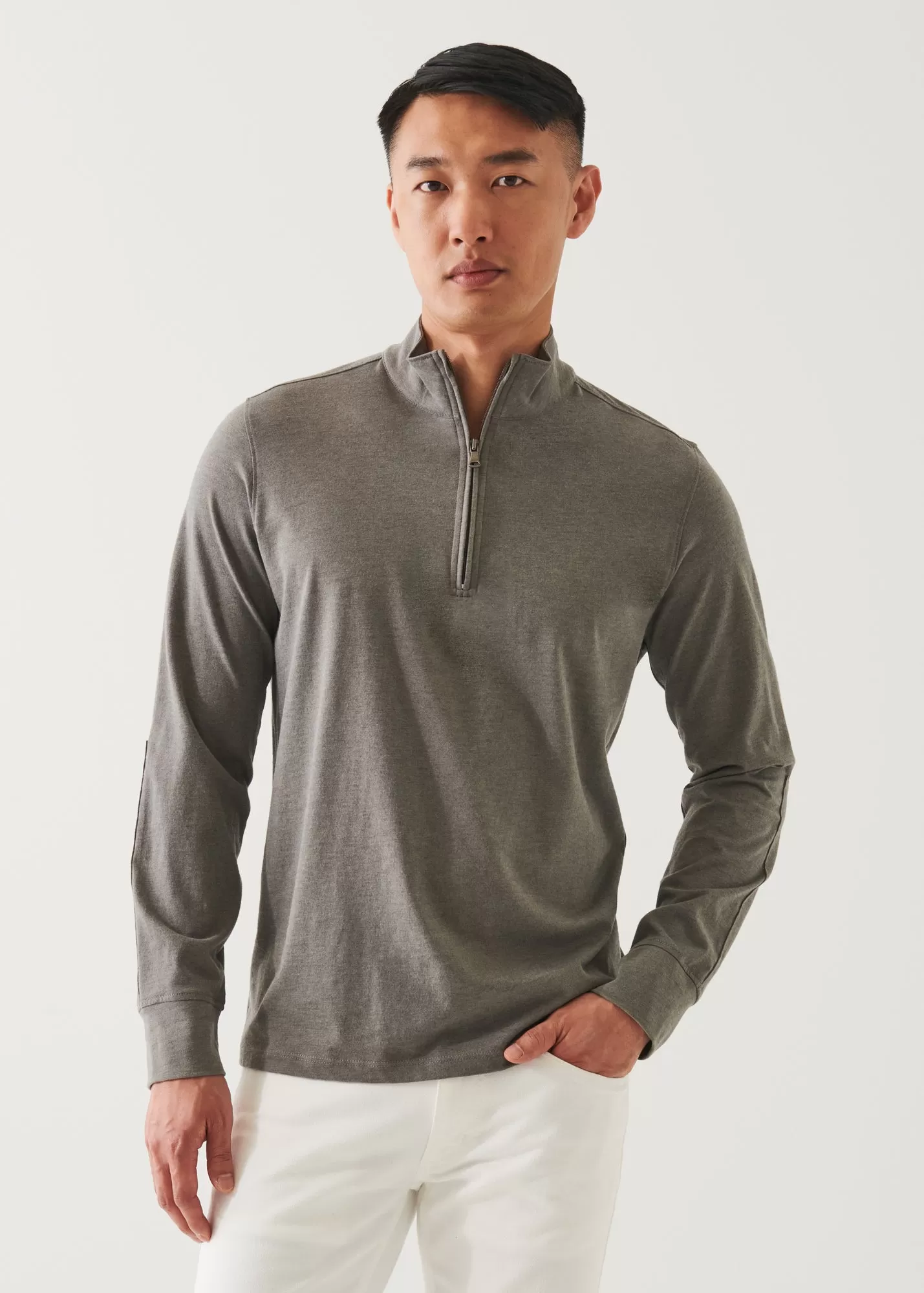 PIMA COTTON STRETCH OVERDYE QUARTER ZIP