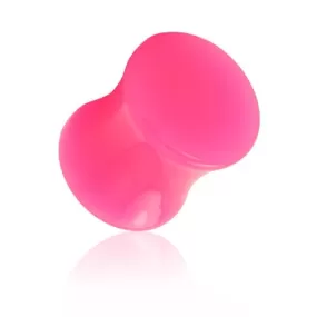 Pink Color Solid UV Acrylic Saddle Plugs