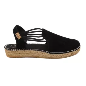 Plain Suede Leather Wedge Espadrille for Women - Nuria