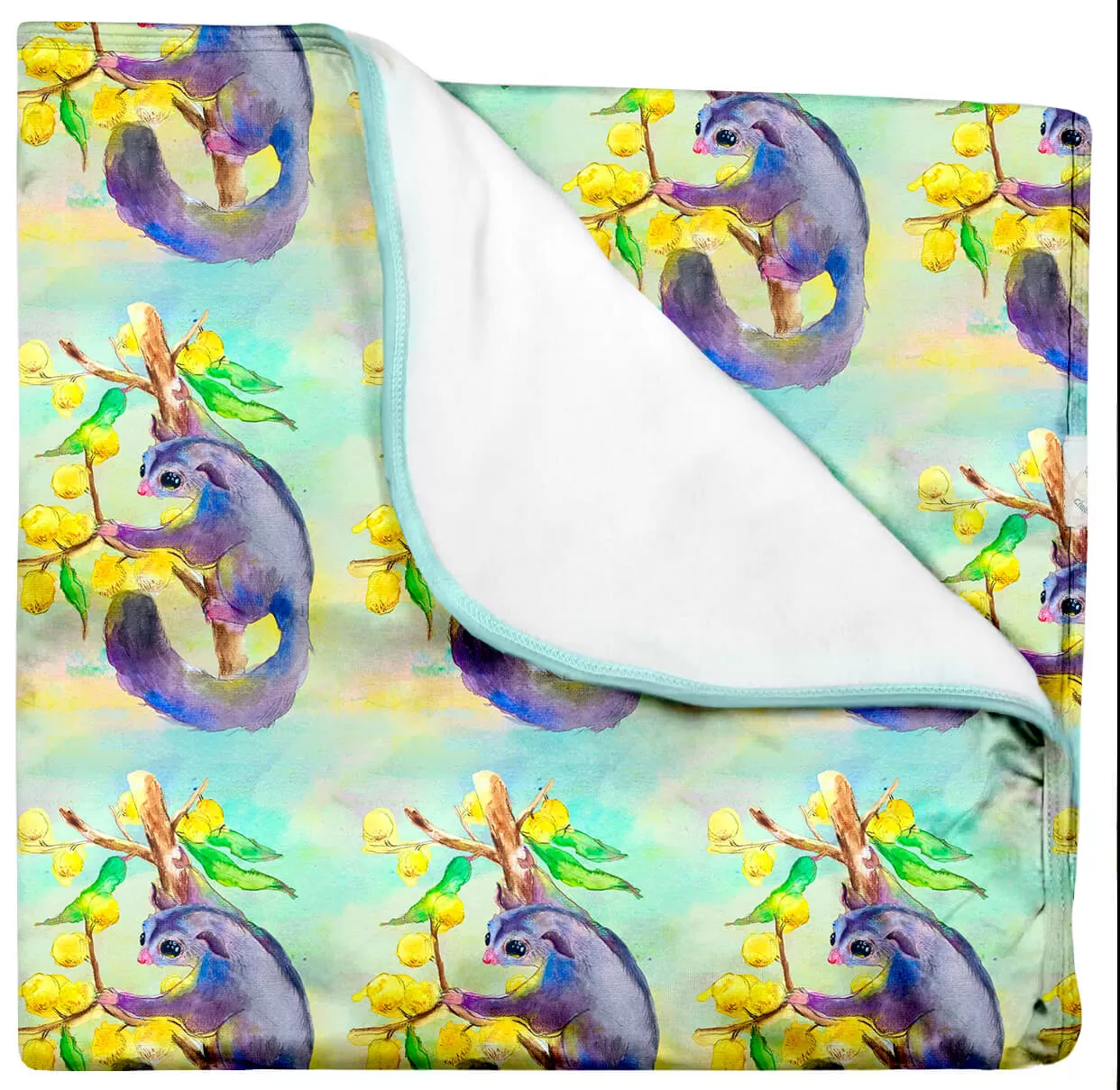 PREORDER Wattle Sugar Glider Blanket (Ships w/c 16th Sept)