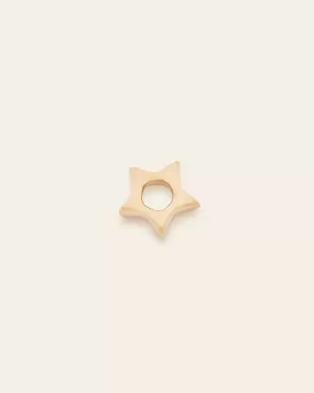 Puffed Star Charm - 10k Gold