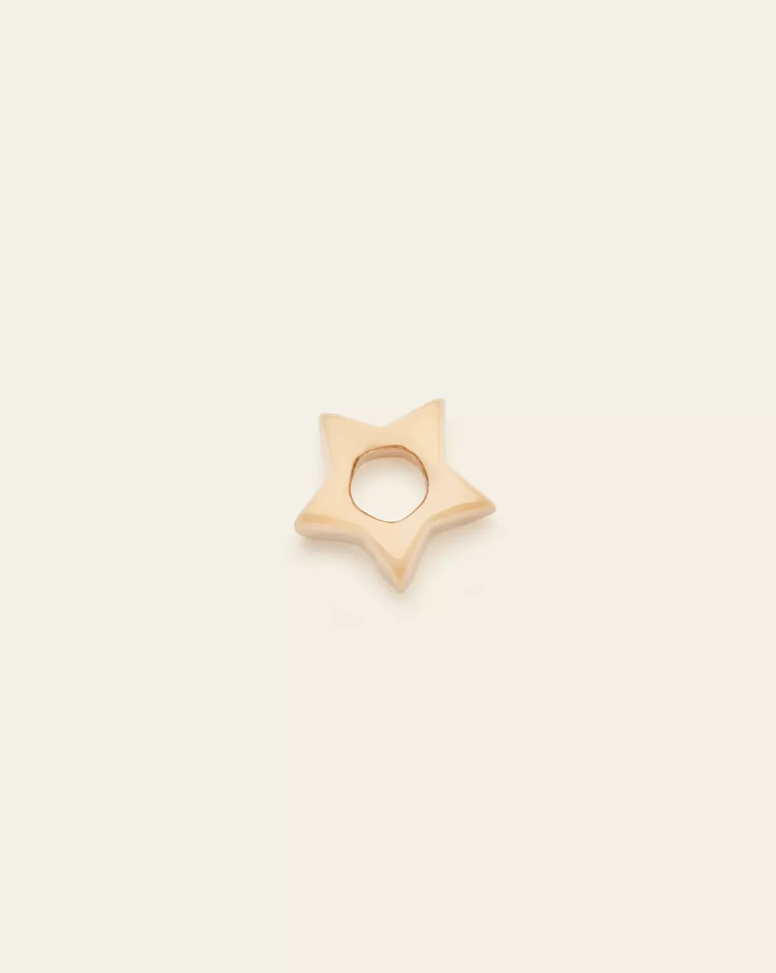 Puffed Star Charm - 10k Gold