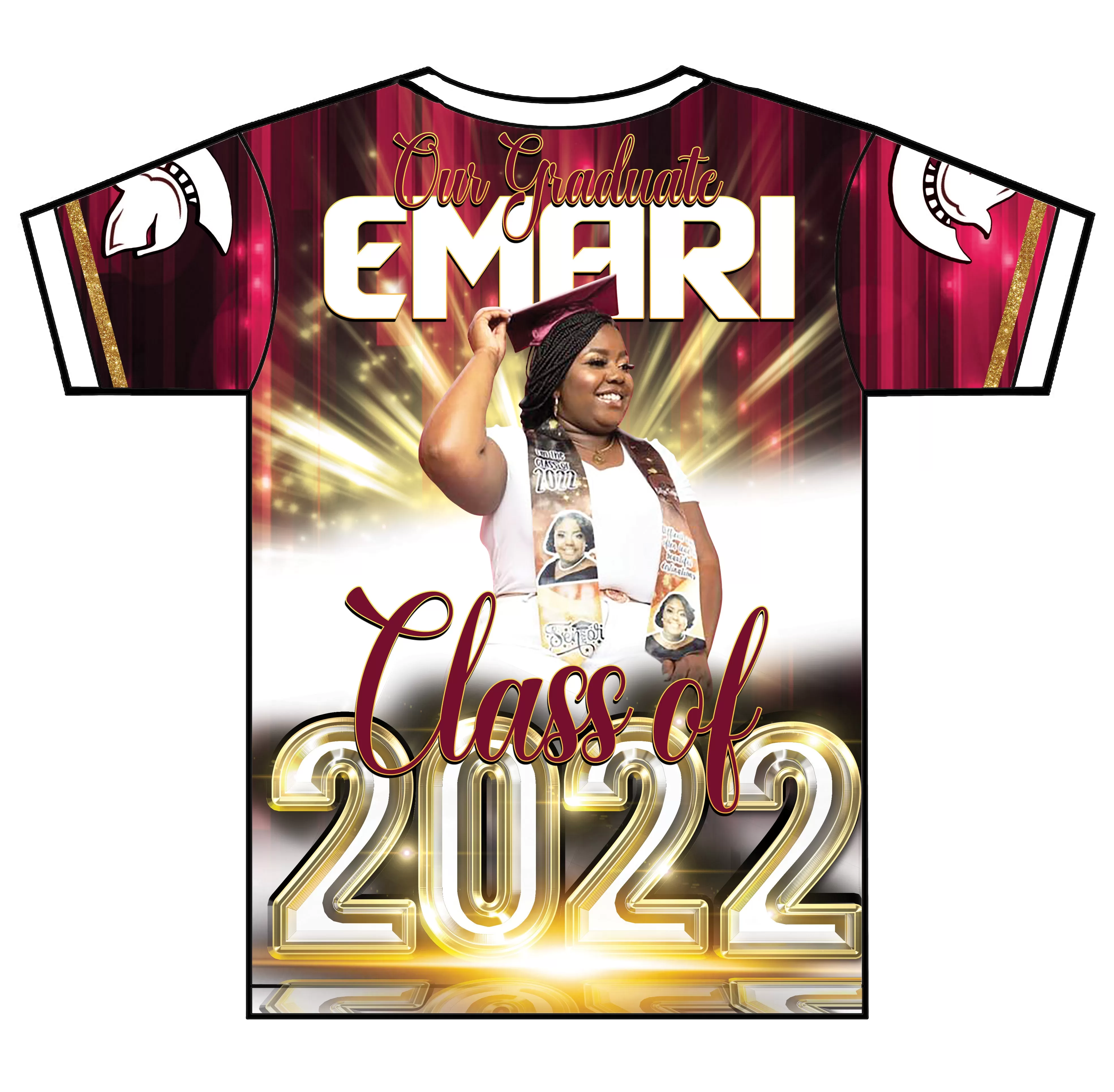 "Emari" Custom Designed Graduation 3D shirt