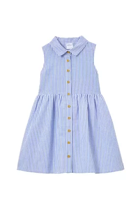 "Last Size* Milky Yacht Stripe Dress - size 5yr