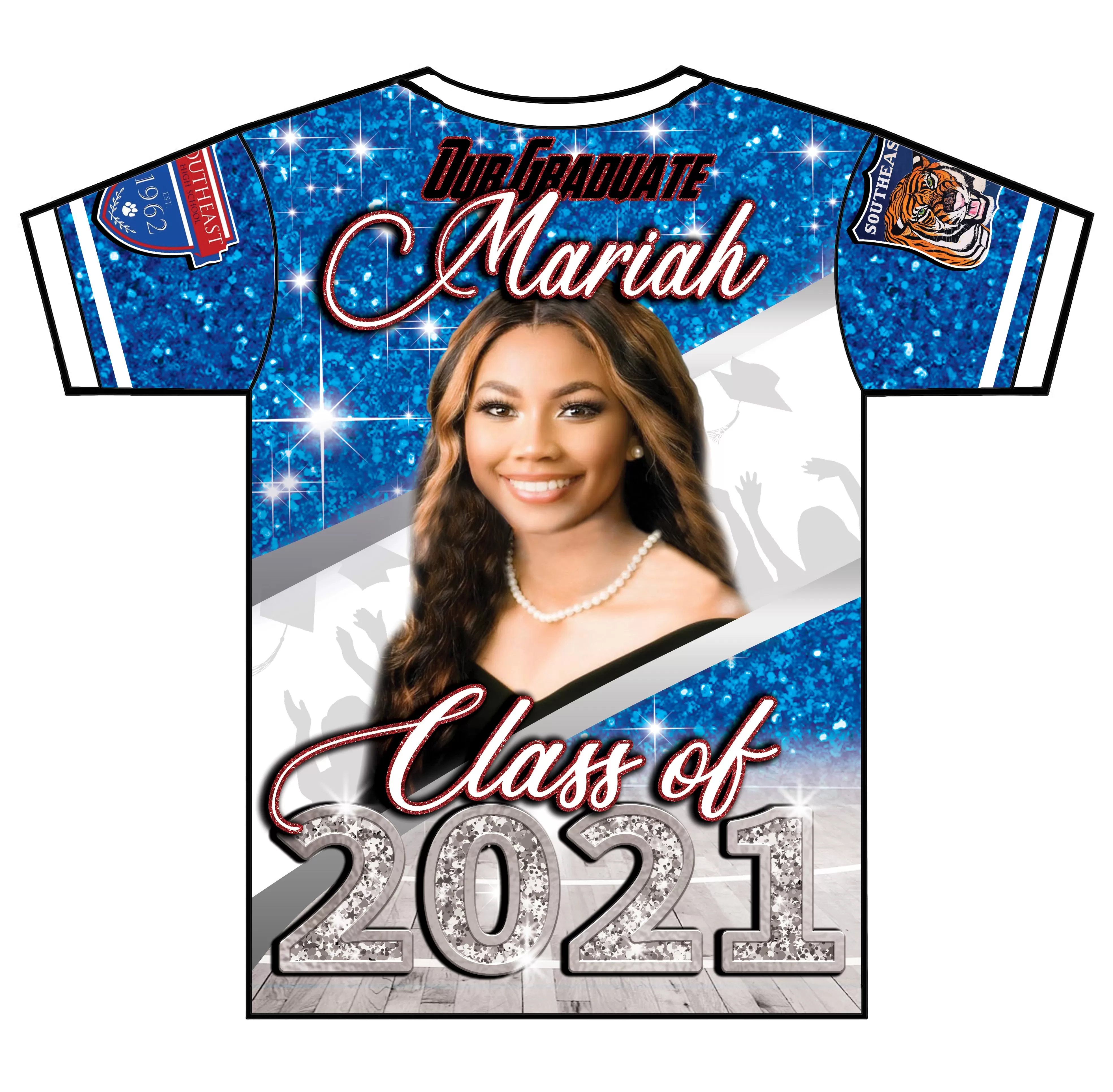 "Mariah" Custom Designed Graduation 3D shirt