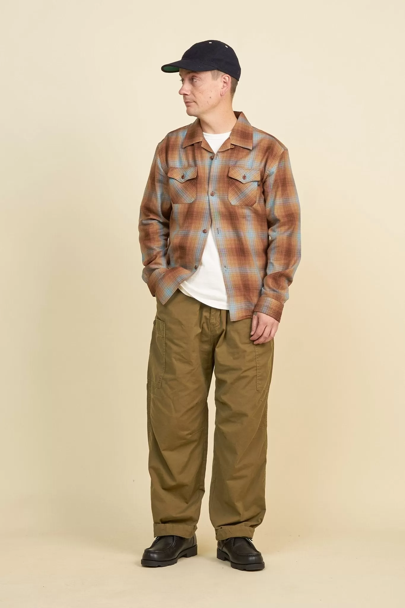 Radiall Clan Wide Fit Cargo Pants - Khaki