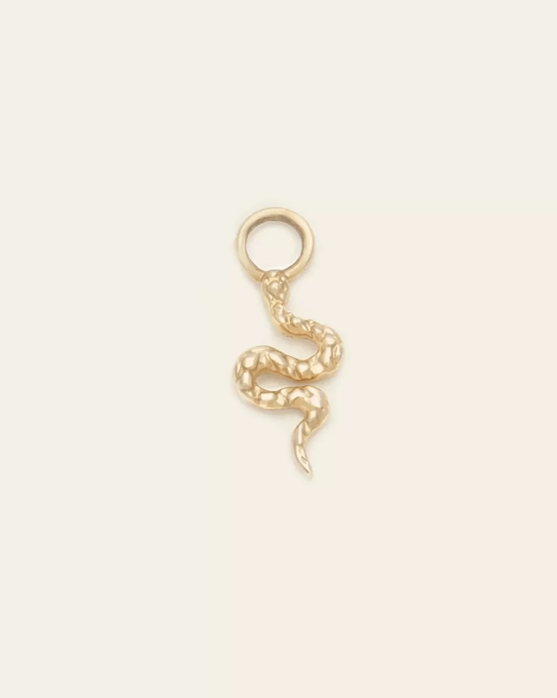 Serpent Earring Charm - 10k Solid Gold