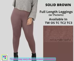 Solid Brown Full Length w/ Pockets