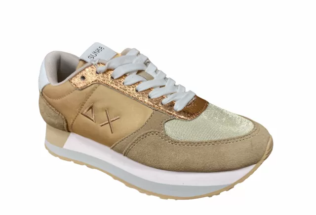 SUN68 women's sneakers shoe Kate Shine Z31223 16 beige