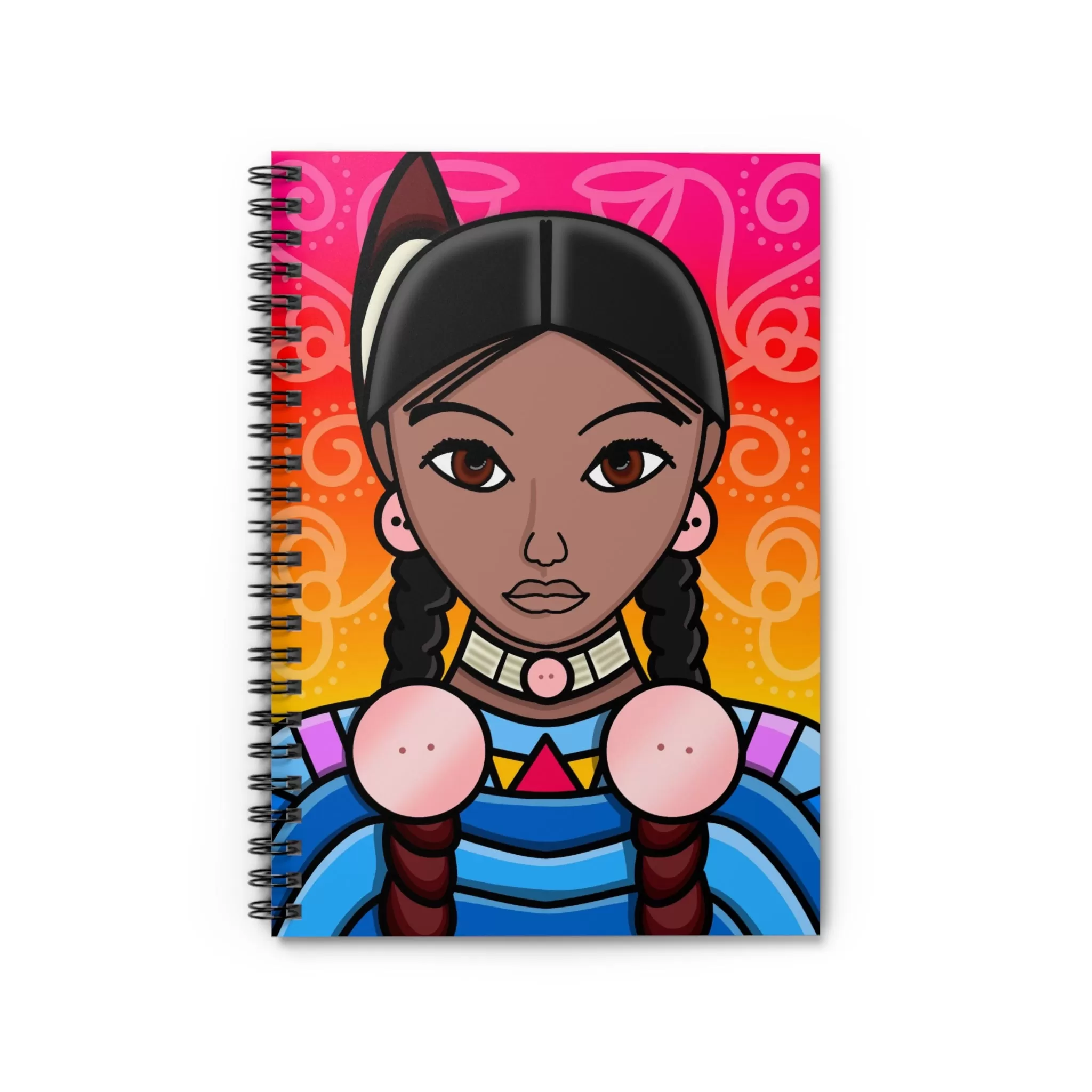 Sunrise Girl Spiral Notebook - Ruled Line