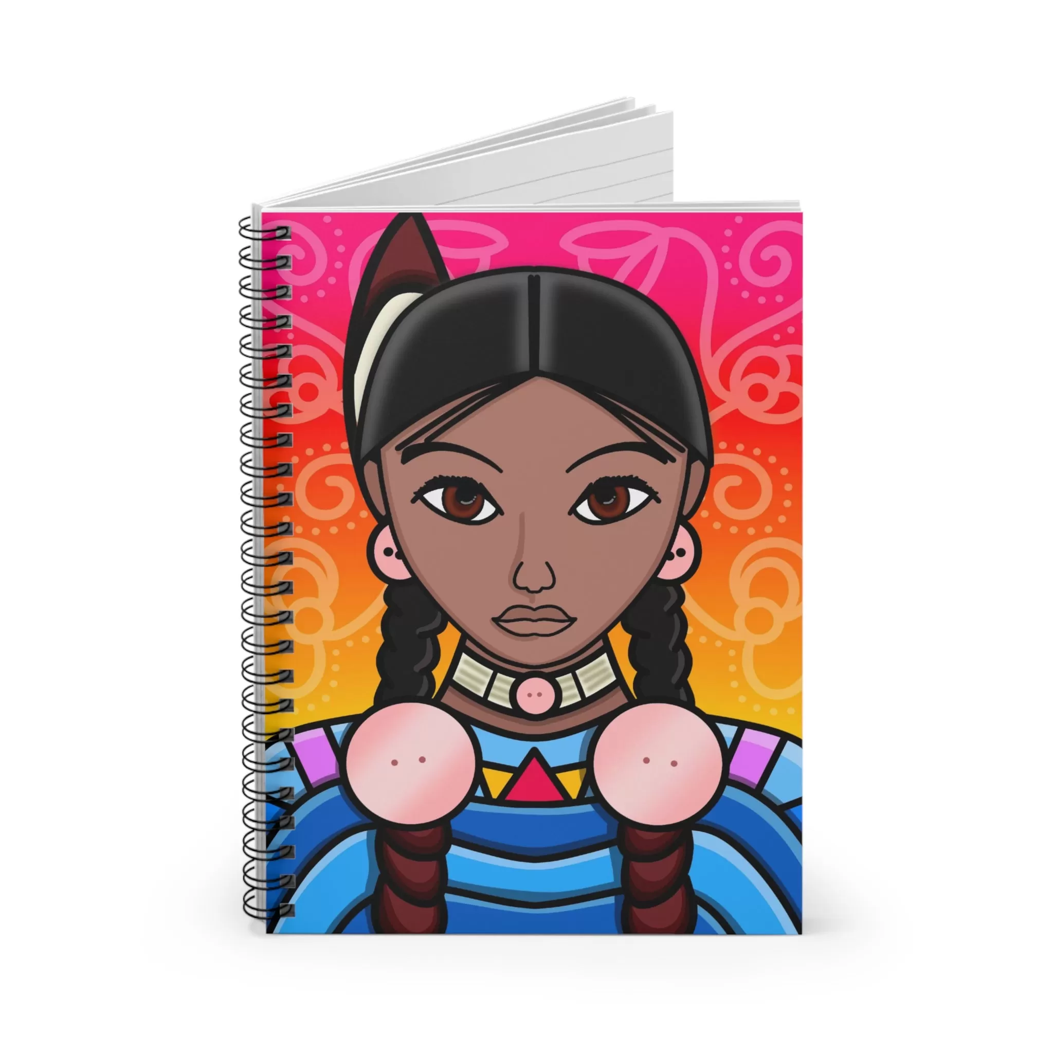 Sunrise Girl Spiral Notebook - Ruled Line