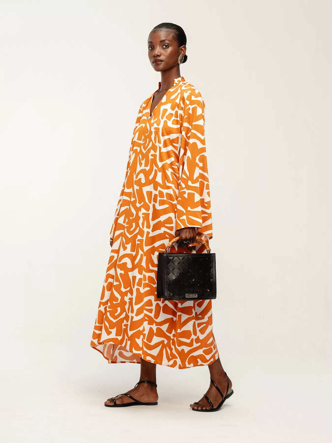 Sustainable Rama Dress - Tali Orange