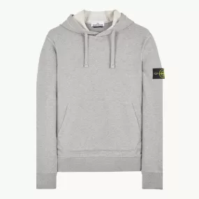 Sweatshirt Patch Hooded Terry - Melange Grey 6479