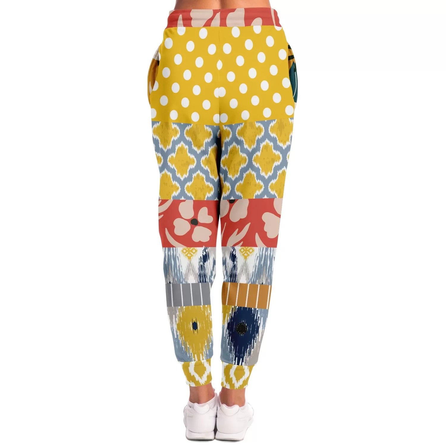 Tallulah Bankhead Yellow Patchwork Unisex Eco-Poly Joggers