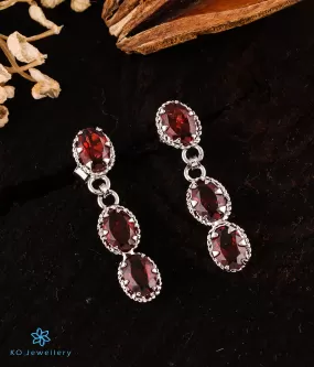 The Cerise Cocktail Silver Earrings