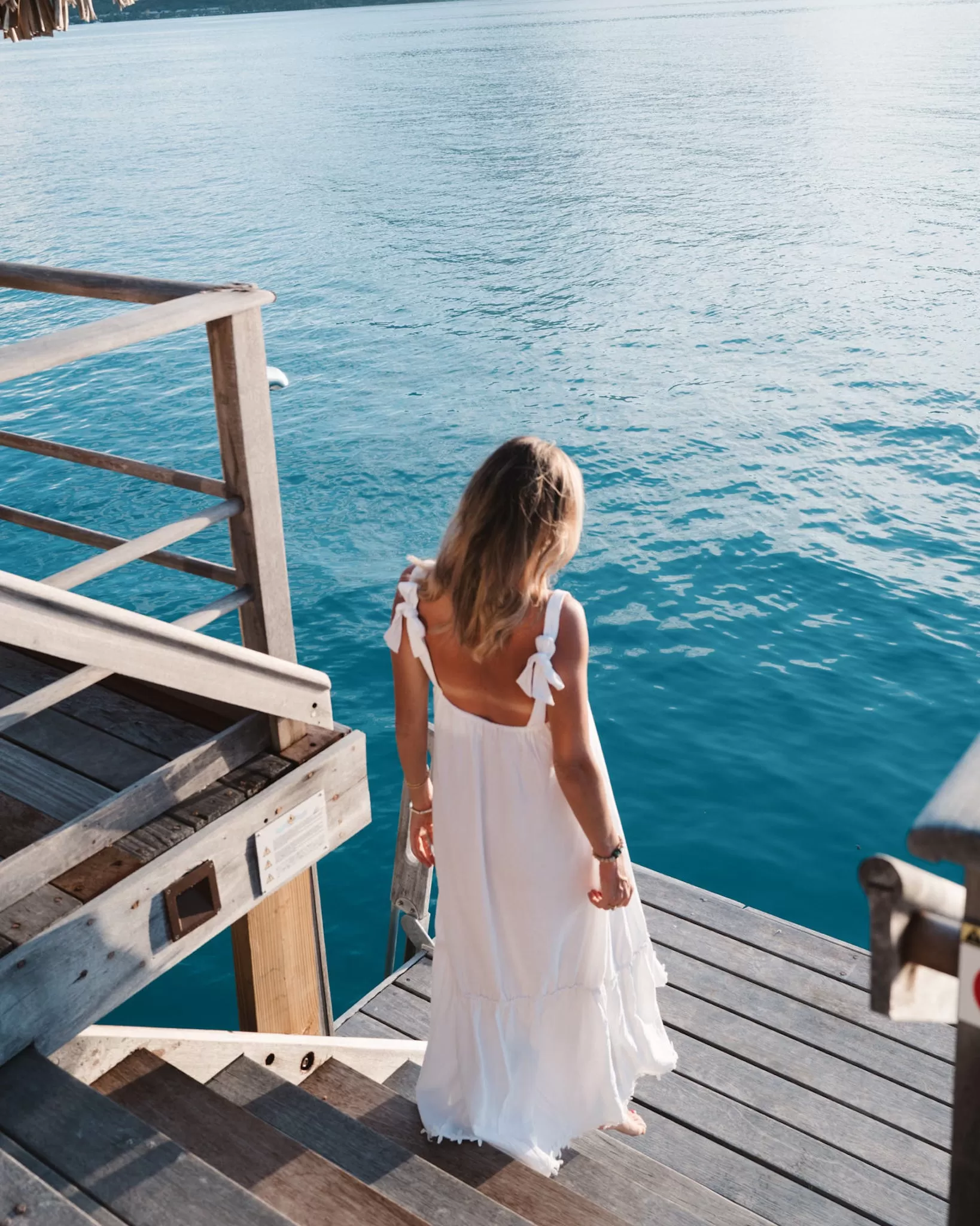 The Jetset - White Linen Vacation Dress