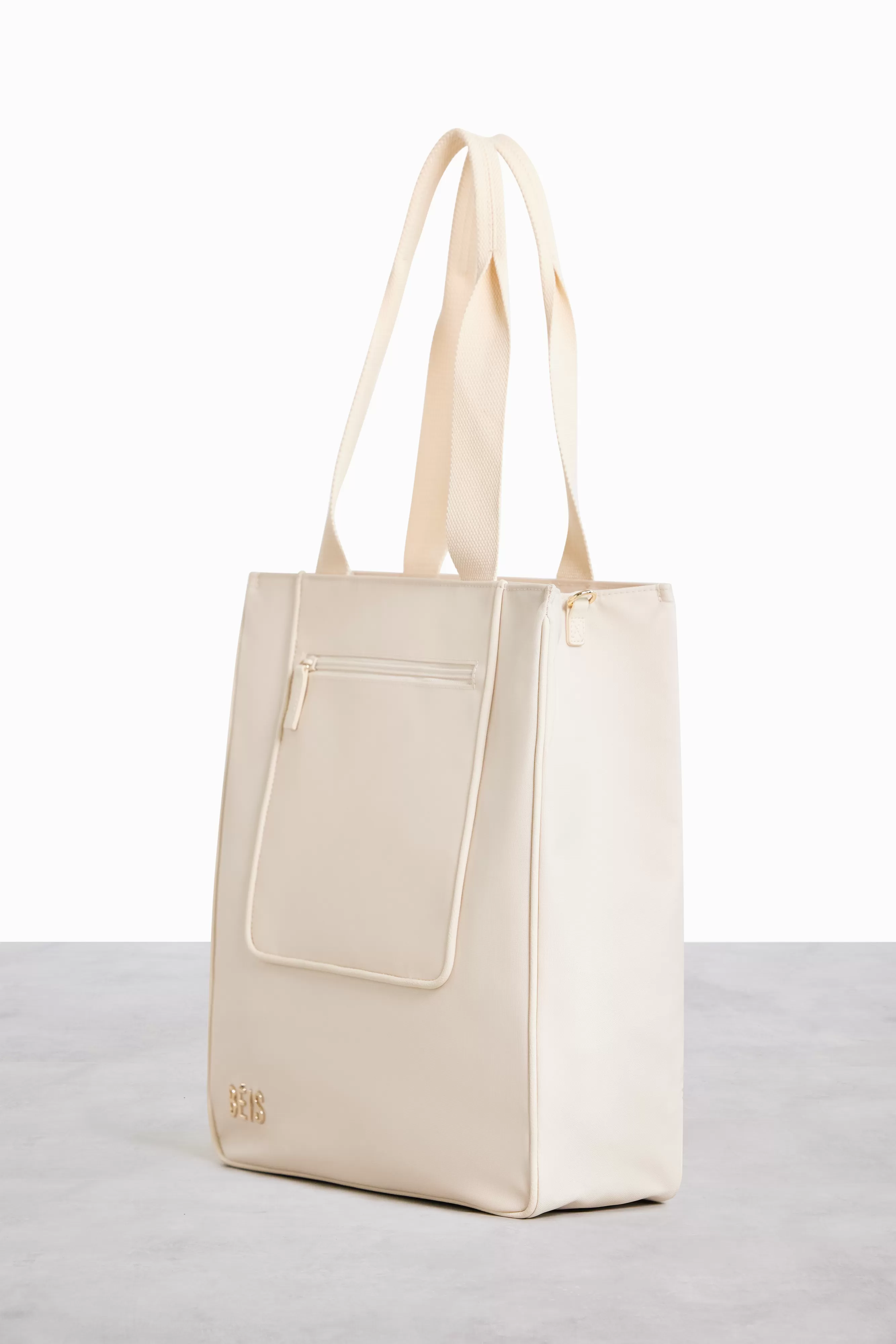 The North To South Tote in Beige