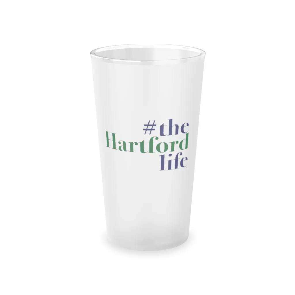 #thehartfordlife Frosted Pint Glass, 16oz