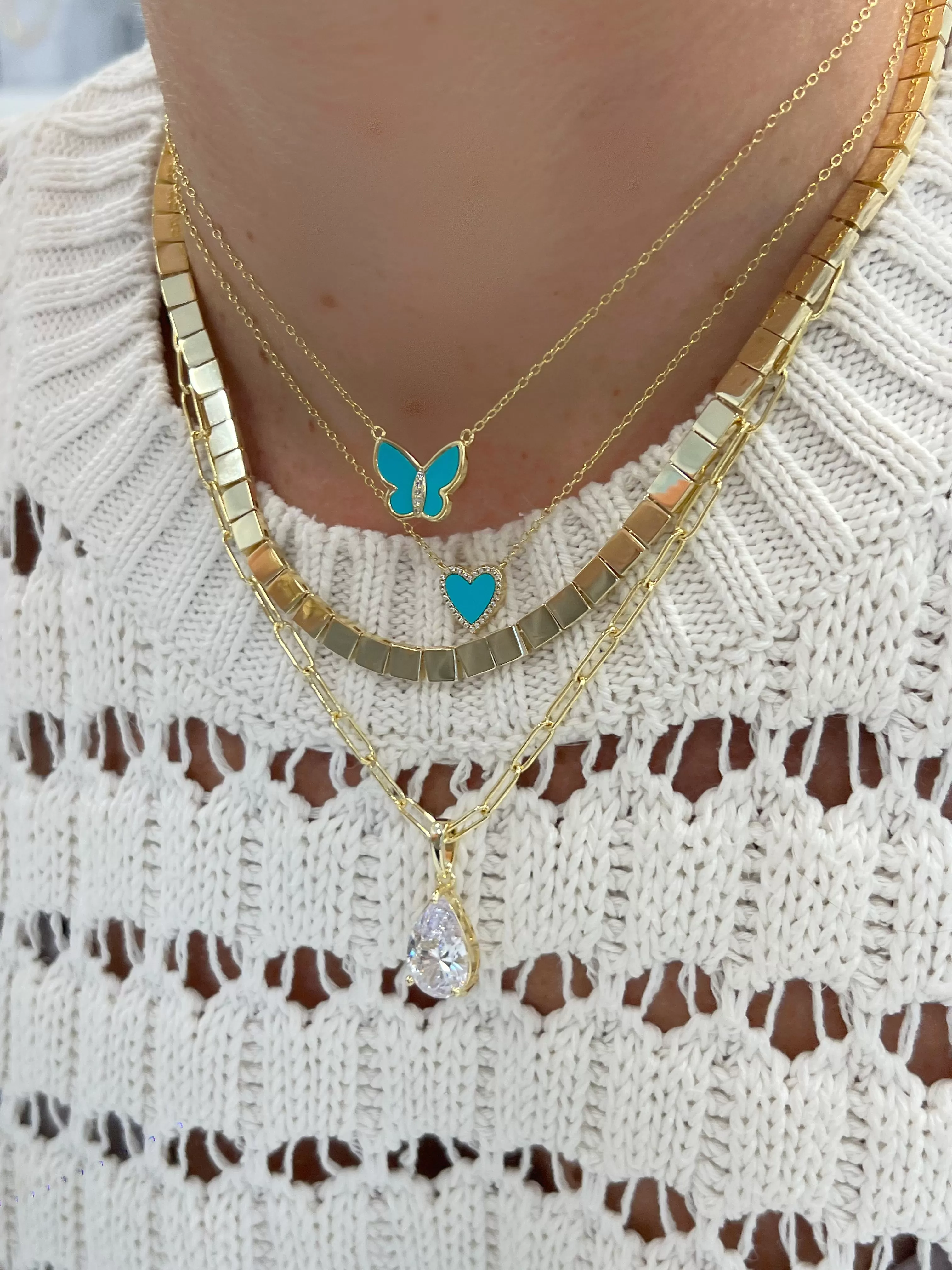 Turquoise Butterfly Necklace