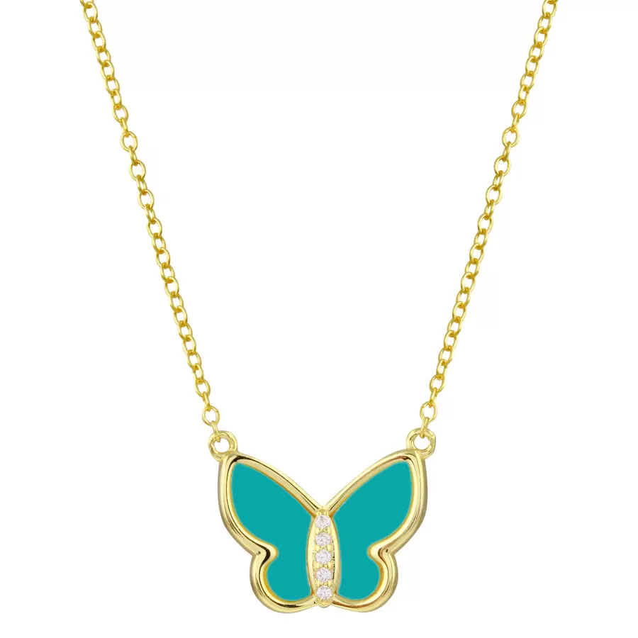 Turquoise Butterfly Necklace