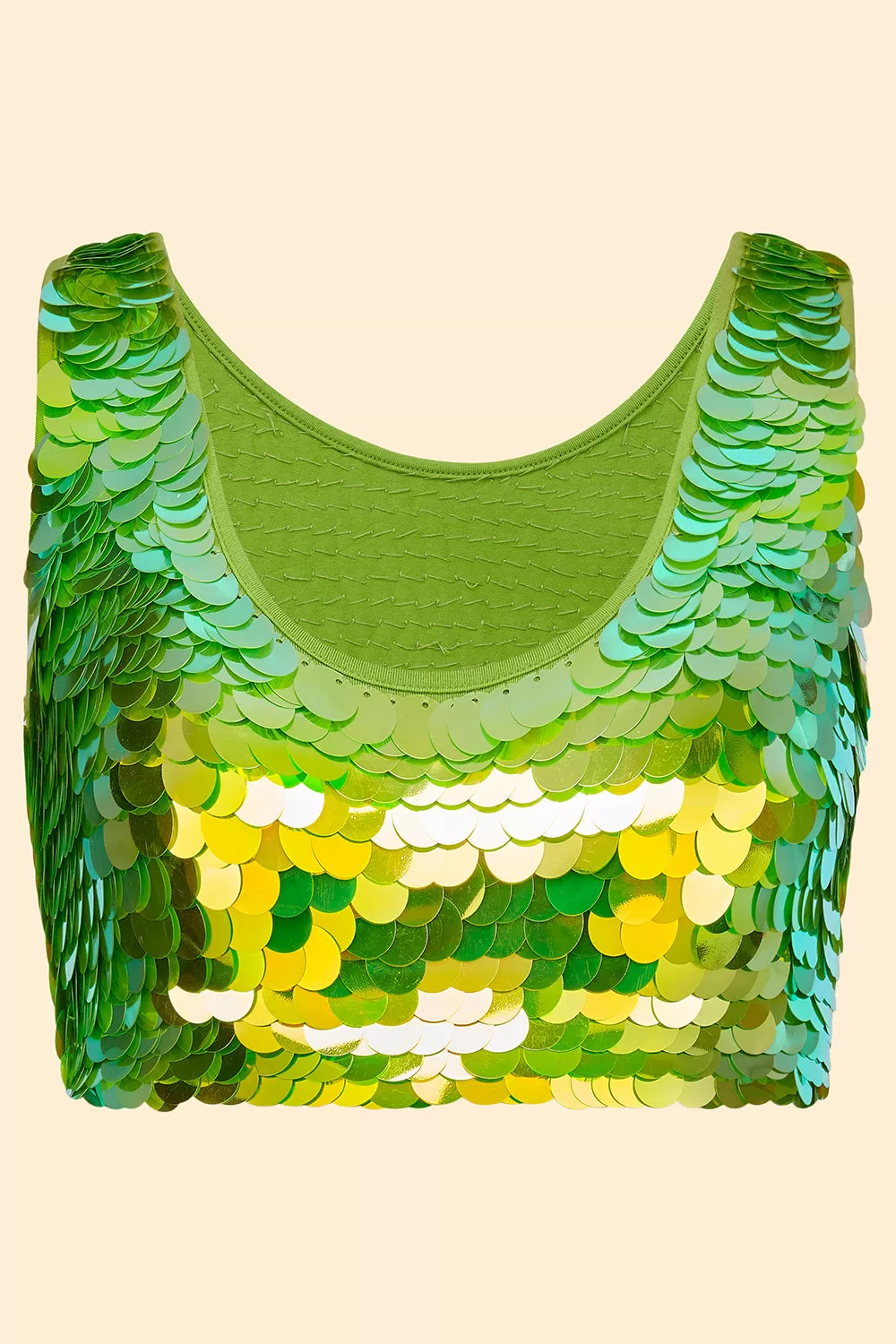 TWINKS SEQUIN CROP TOP - MANTIS