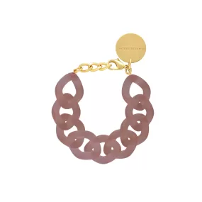 Vanessa Baroni Flat Chain Iced Taupe Bracelet