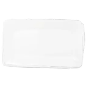 Vietri Melamine Lastra White Rectangular Platter