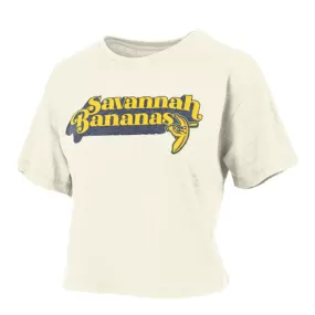 WOMEN'S Bananas Short Sleeve Crop Tee - Ivory