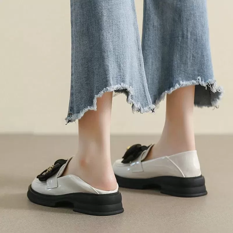 Women's Casual Leather Low Heel Loafers - W523-6 Shoes