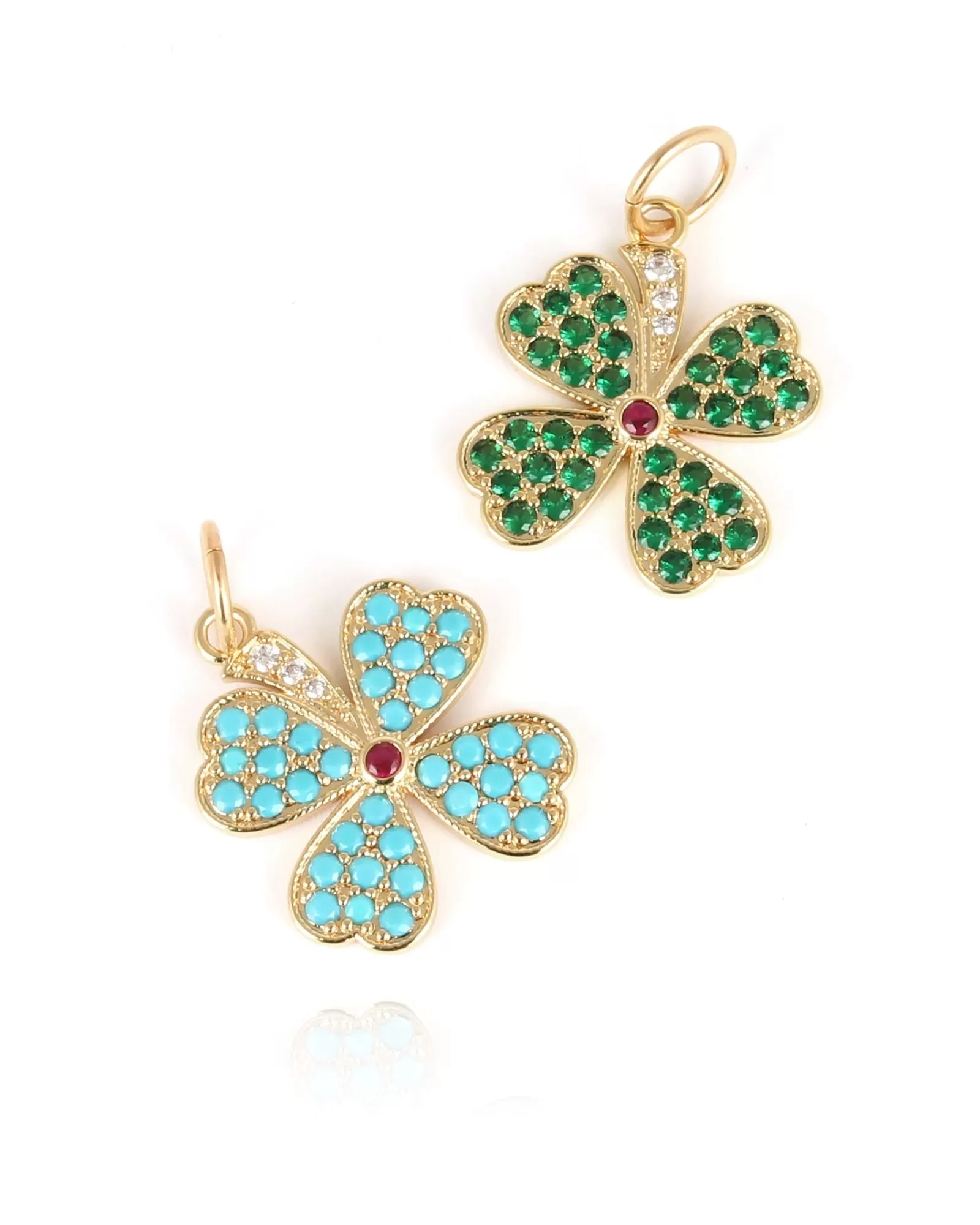 Zircon Clover Pendat | Green